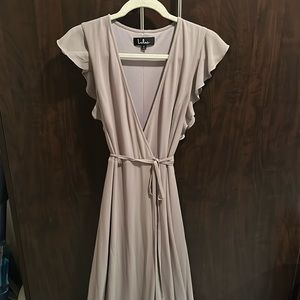 Lulus gray wrap dress